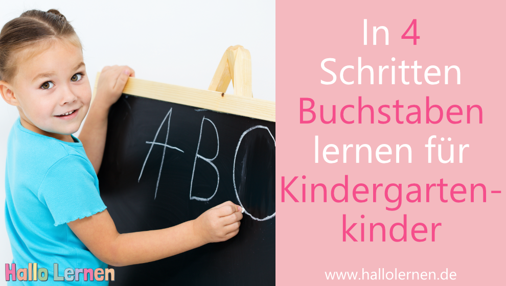 In 4 Schritten Buchstaben lernen für Kindergartenkinder